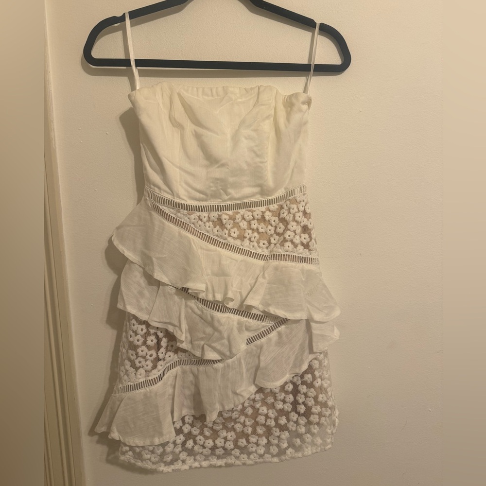 White Floral Mini Dress
